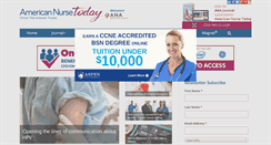 Desktop Screenshot of americannursetoday.com